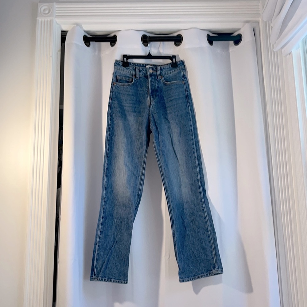 h&m blue straight leg jeans